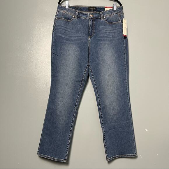 Talbots Denim - NWT Talbots Flawless Five Pocket Straight Leg Curvy Women’s 14P Medium Blue Jean